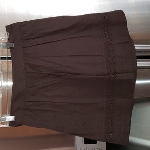 Vintage Brown cotton Ann Taylor Loft skirt. Fully lined.